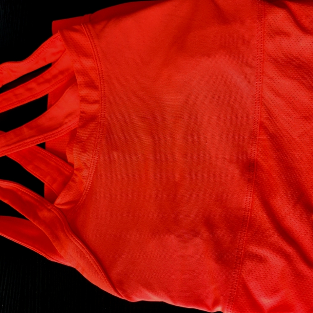 Vibrant Orange Cross Straps Tank Top